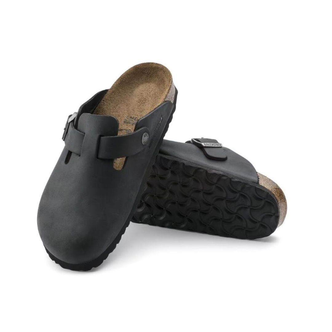 15791 -3 Birkenstock Boston Oiled Leather in Black
