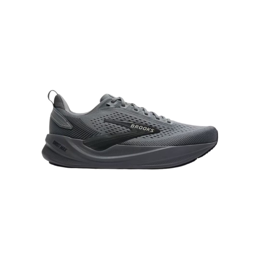 110496 015-1 Brooks Men's Ghost Max 4 in Grey/Grey/Ebony