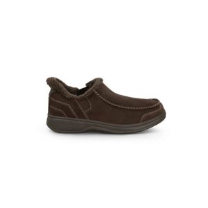 Orthofeet Men's Slipper Vito in Chocolate