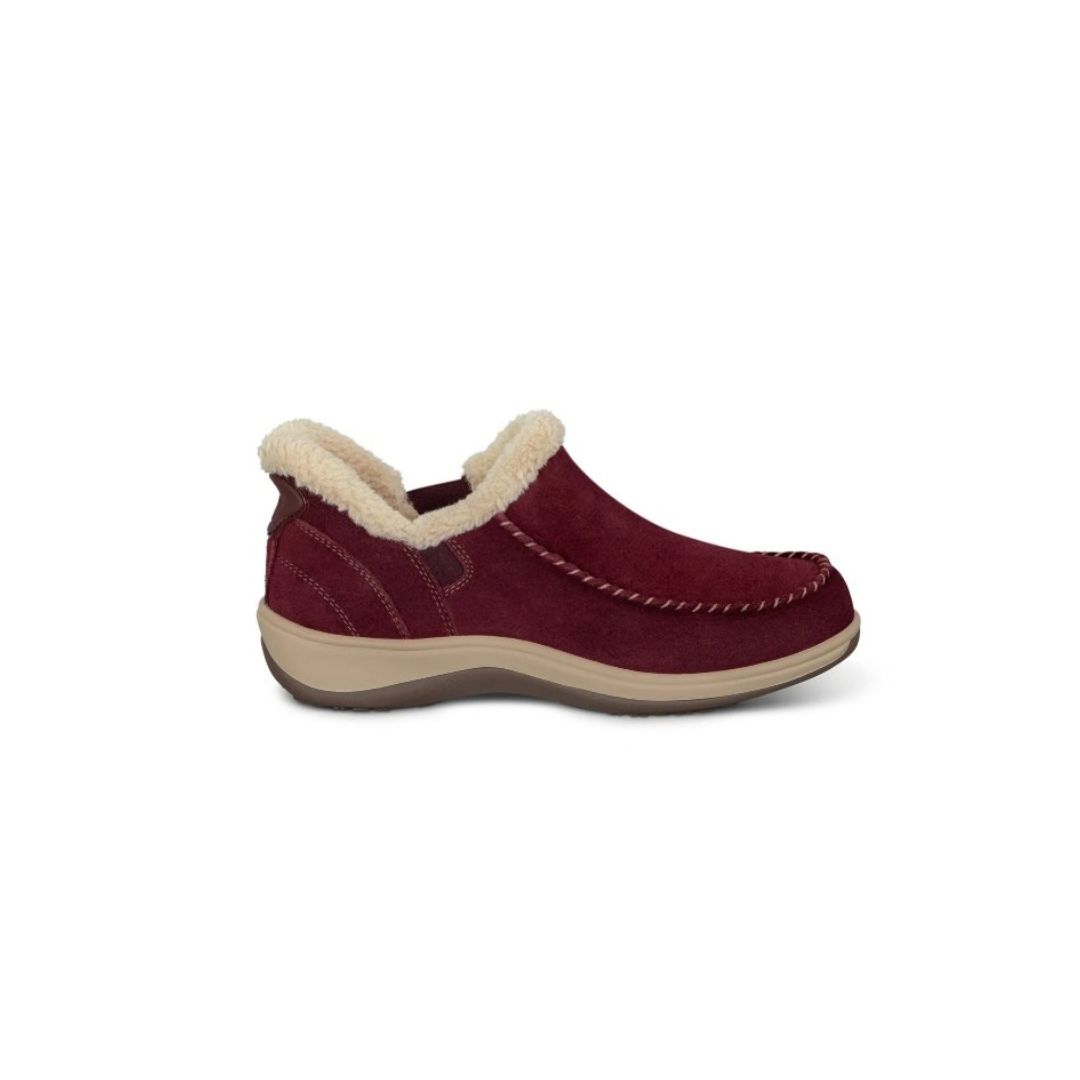 Orthofeet Women's Slipper Lorin in Bordeaux/Cherry