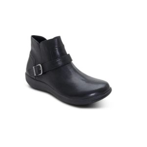 Aetrex Leah Buckle Boot in Black