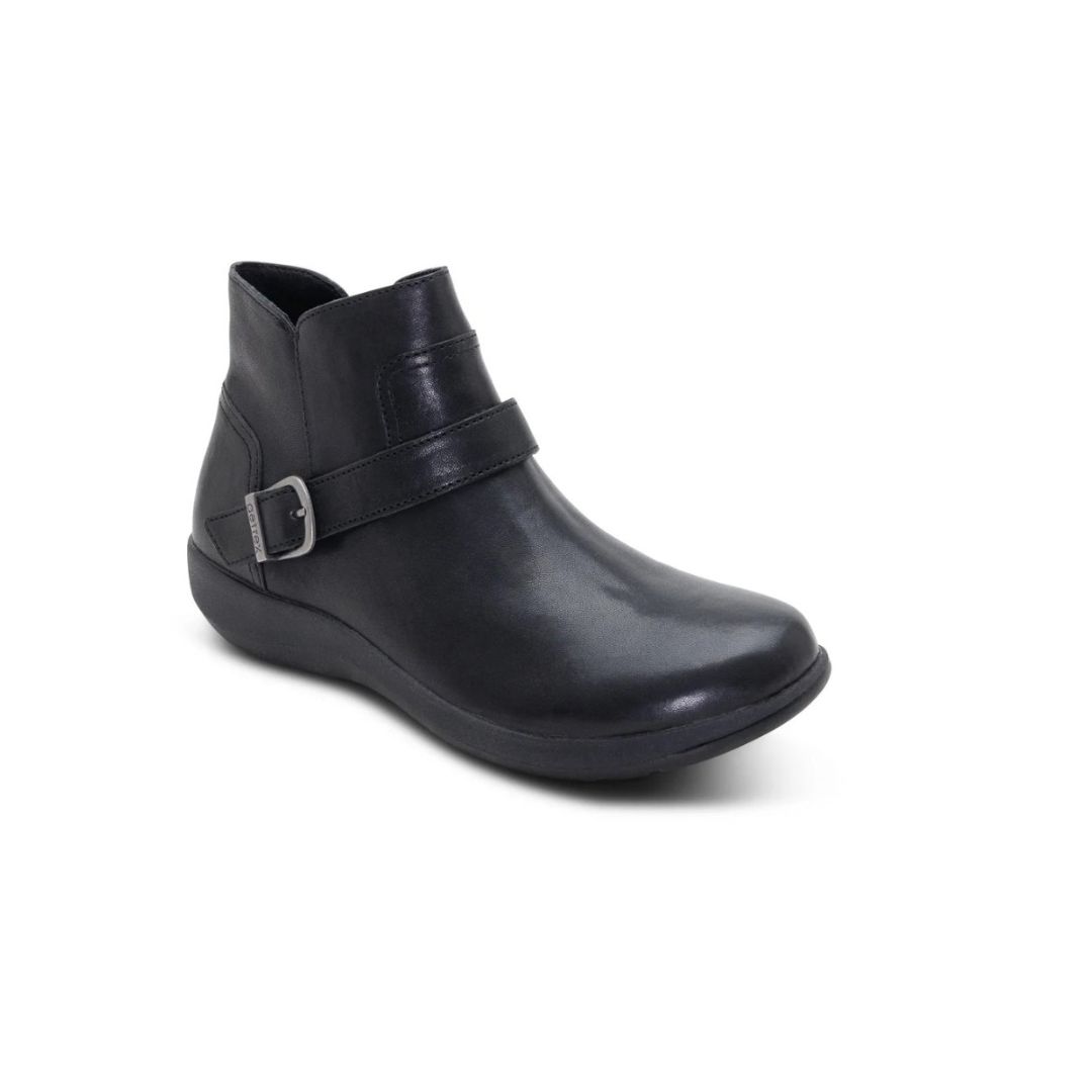 Aetrex Leah Buckle Boot in Black