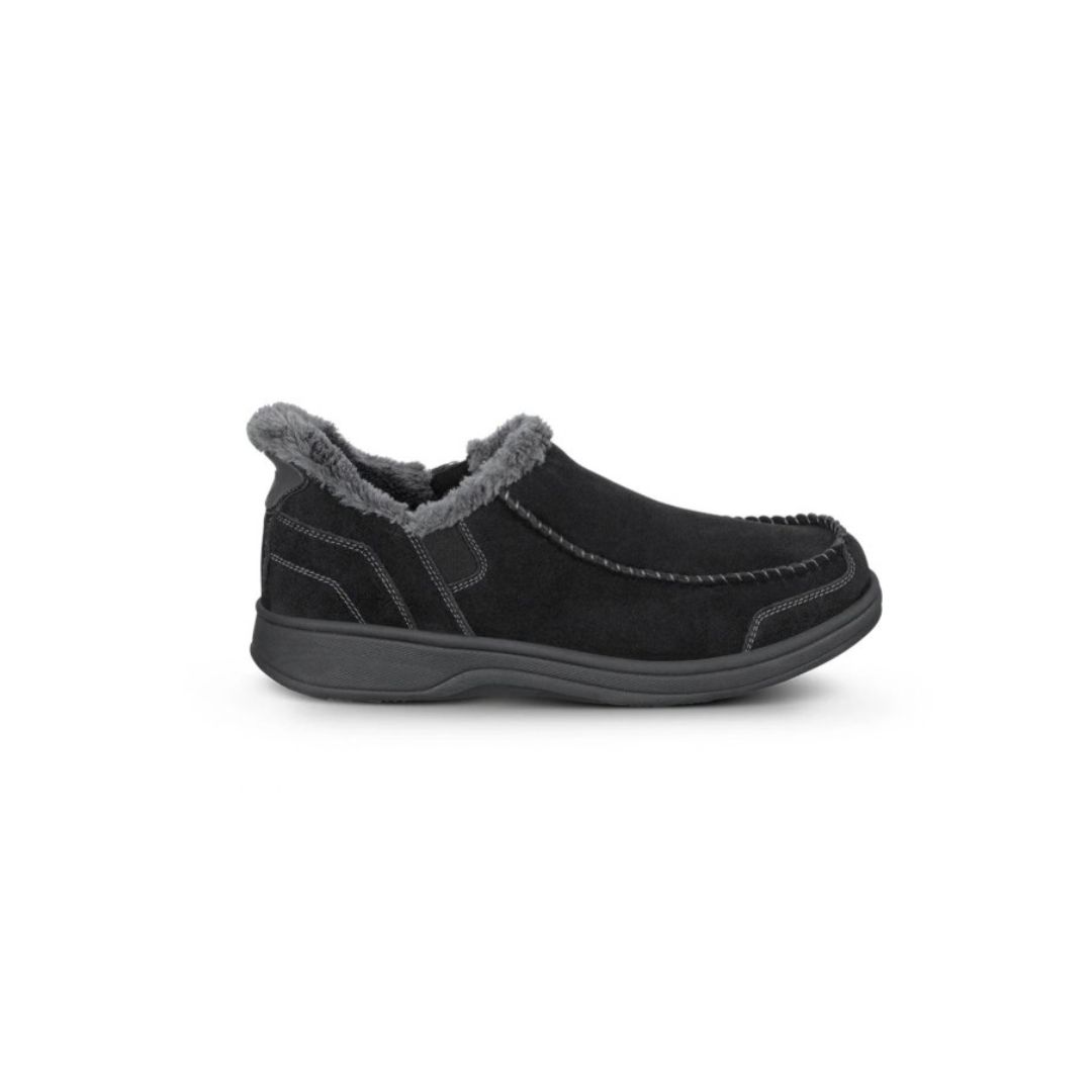 Orthofeet Vito Men's Slipper in Black