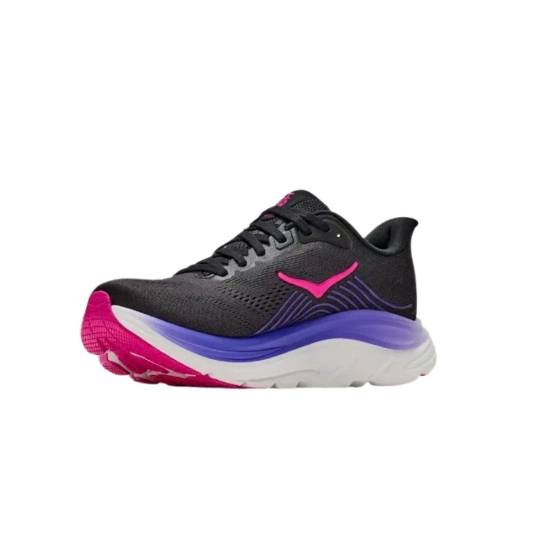 1176573-BNNN-2 Women's Hoka Clifton 11 in Black/Neon Nebula