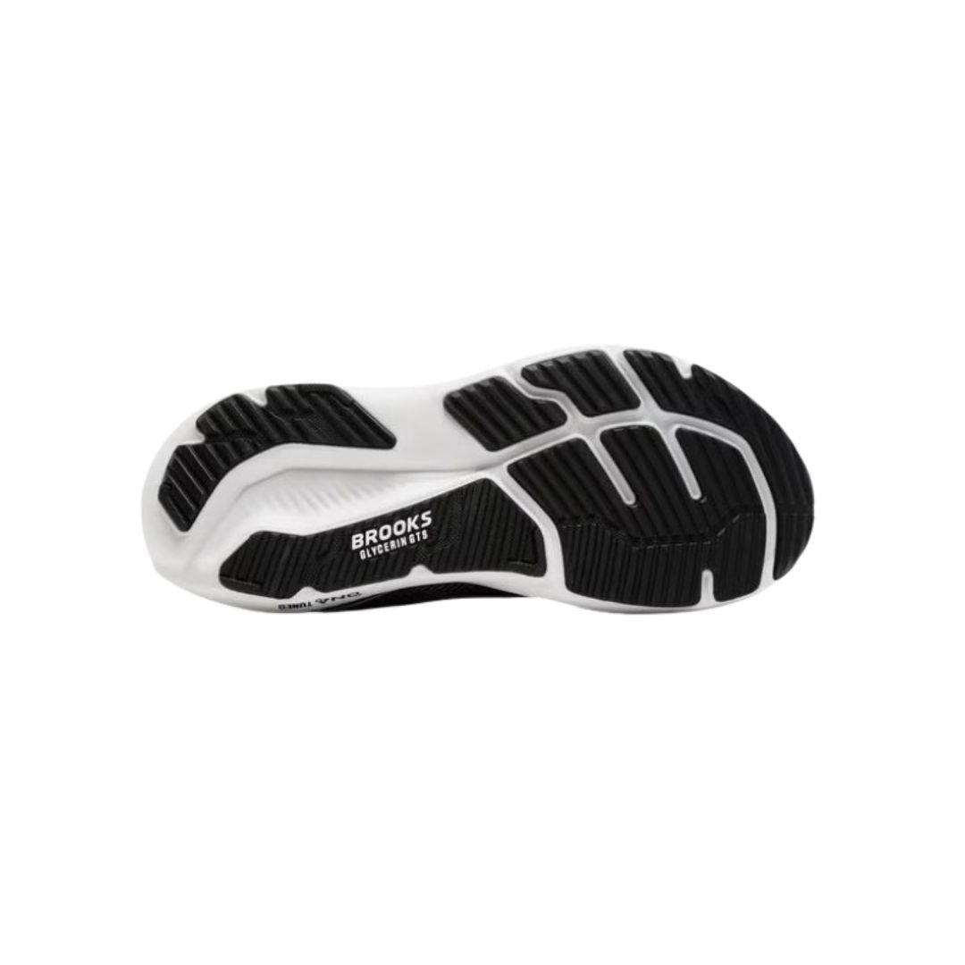 110503 090-4 Sole of Brooks Men's Glycerin GTS 23 in Black/Grey/White