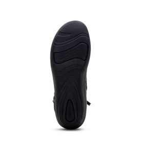 Sole of Aetrex Buckle Boot in Black