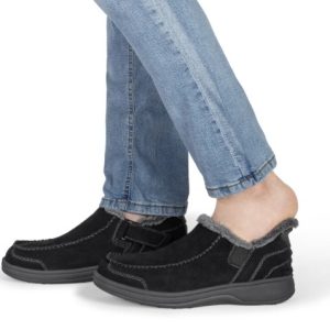 Stepping Into Orthofeet Vito Men's Slipper in Black